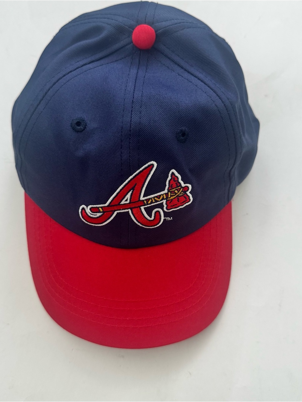 Atlanta Braves Delta Airlines Baseball Cap Hat Navy Red Strapback Tomahawk Logo